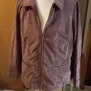 Cj banks 1x zipper front mauve/ plum - almost like a sheared velvet.